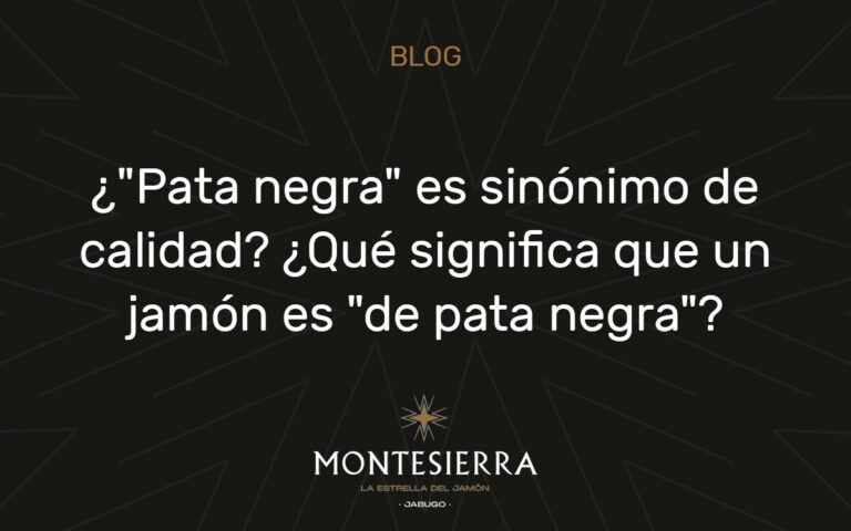 ¿"Pata negra" es sinónimo de calidad? ¿Qué significa que un jamón es" de pata negra"?