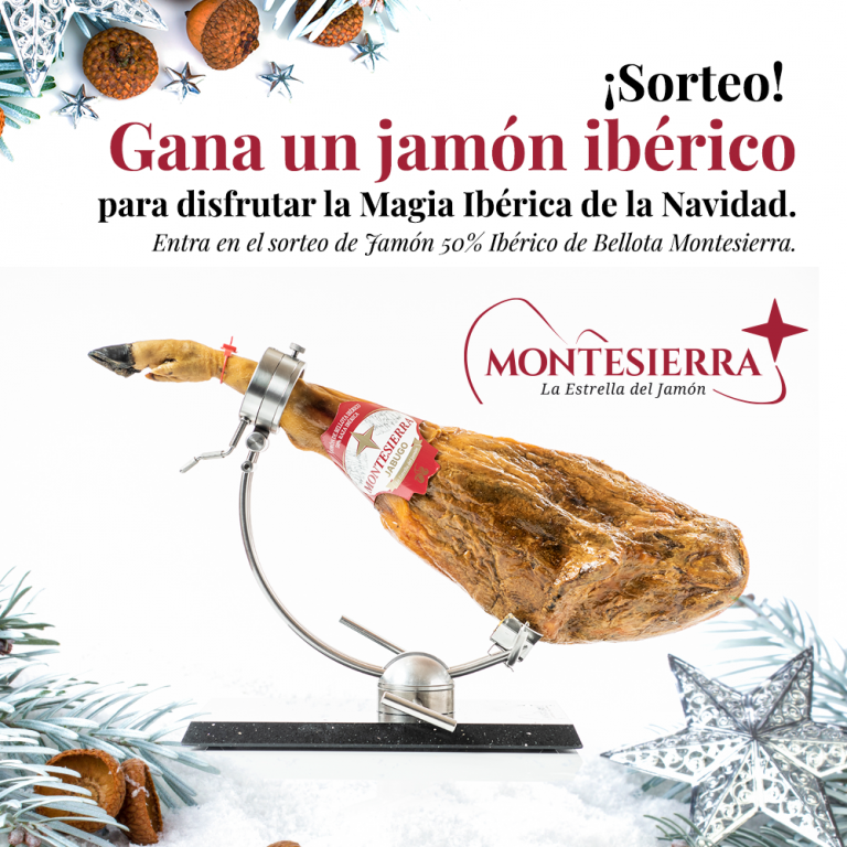 ¡Nuevo sorteo de Navidad 2023! Participa y gana un jamón ibérico Montesierra