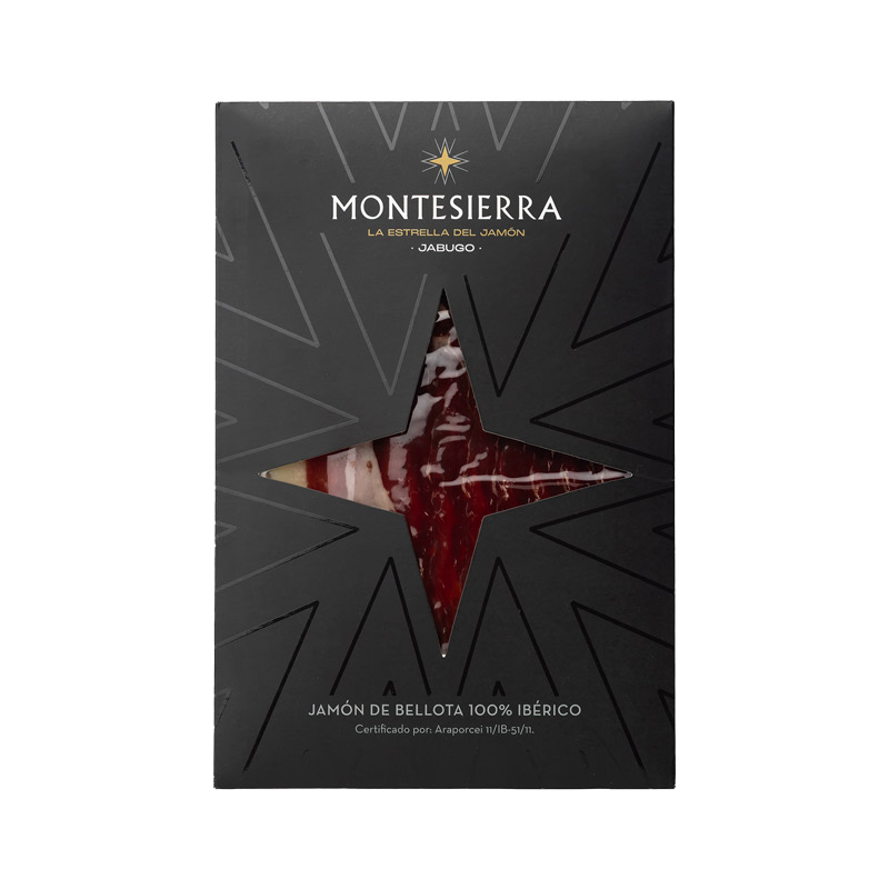Jamón de bellota 100% ibérico loncheado montesierra